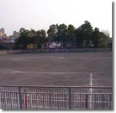 Veduta del campo di calcio